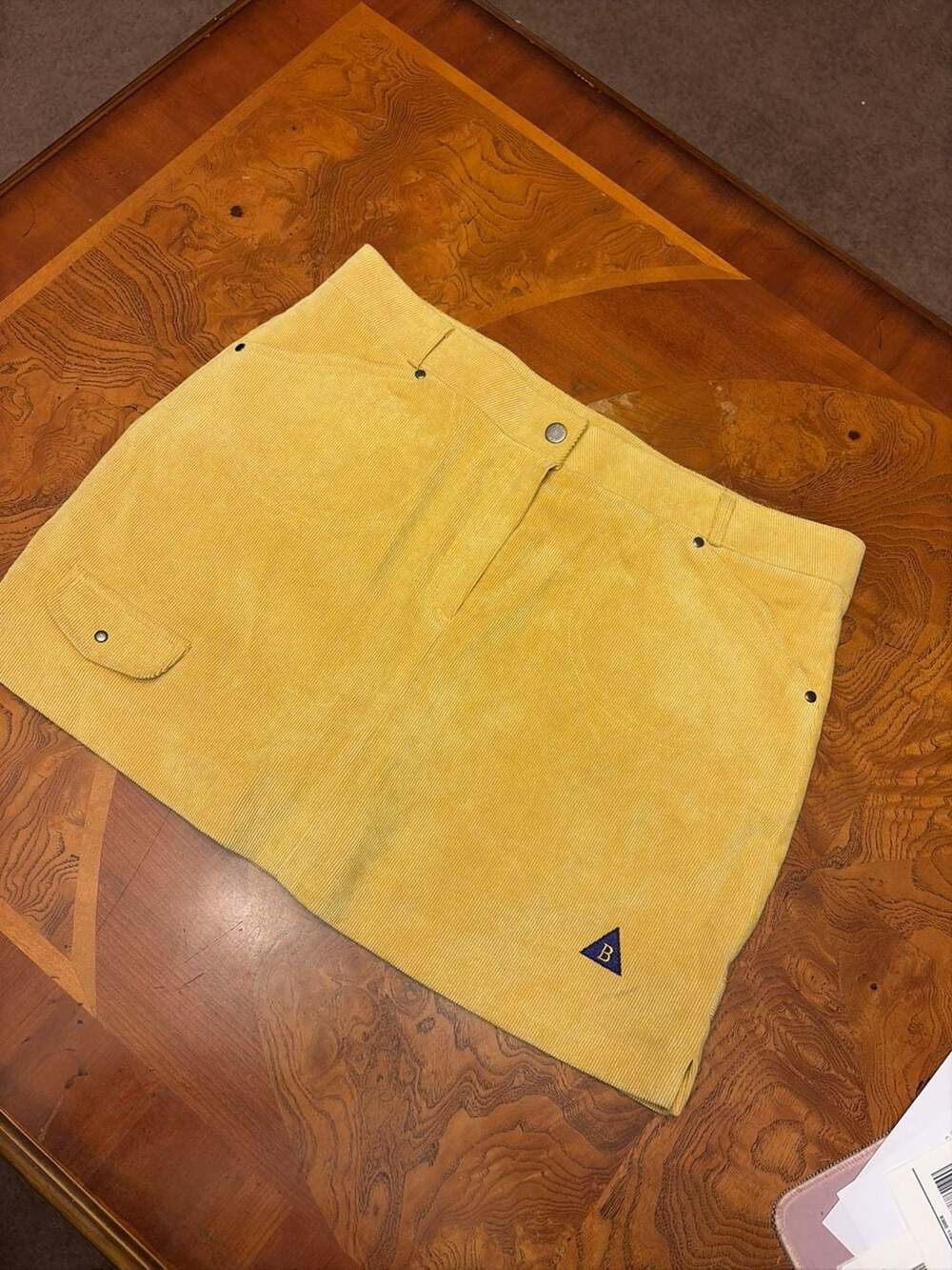 Bogner Yellow Corduroy Skort with Built-in Shorts Size 8
